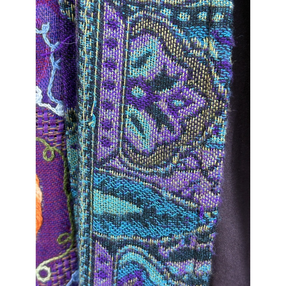 Soft‎ Surroundings Embroidered Wool Patchwork Jacket Boho Ethnic Lightweight 1X - Picture 15 of 16